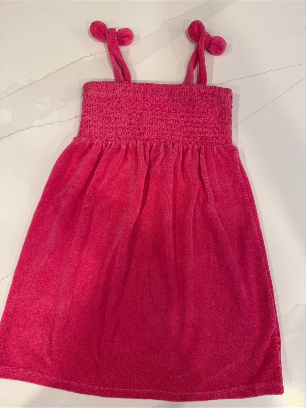 Girls Cat & Jack Fuchsia Terry Tank Swim Coverup